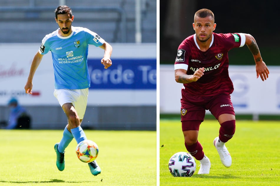 Der Ex-Chemnitzer Rafael Garcia (27, l.) und Ex-Dynamo Sascha Horvath (25) haben kurz vor Ablauf der Transferperiode neue Klubs gefunden.