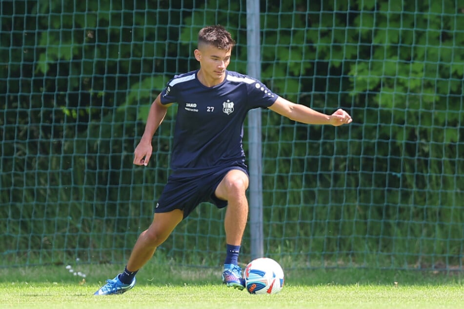 Auch im Training gibt Noah Tänzer (18) eine gute Figur ab.