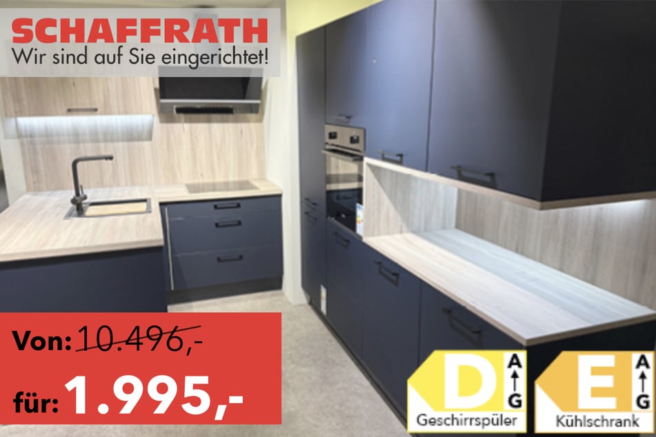 U-Küche inkl. Küchengeräte von ZANUSSI: Backofen ZOHKC0K2,EEK+ A, Kochfeld ZITN643X, Dunstabzug Premiere 3684610, EKK+ E, Kühlschrank ZNNN18ES3, EEK+ E, Geschirrspüler ZDLN5531, EEK+ D, Edelstahl-Spüle