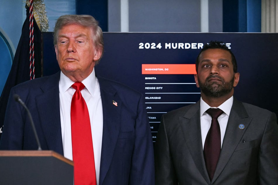 FBI Director Kash Patel's (r.) statement that murder rates are dropping in Washington DC is more accurate than claims made by President Donald Trump.