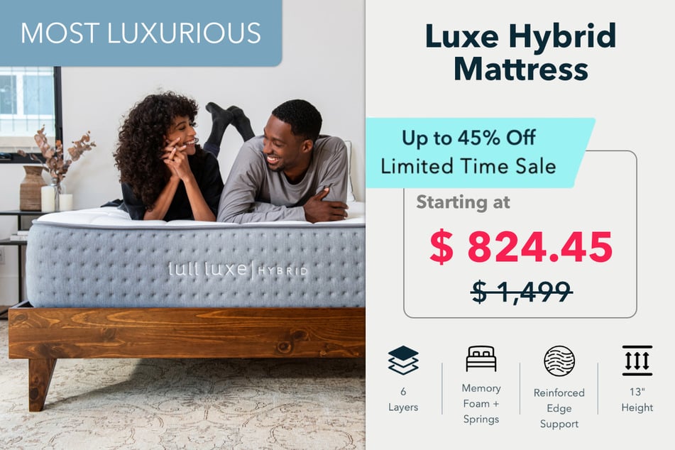 Want the best of the best? Enter the Luxe Hybrid Mattress from Lull, now up to 45% off.