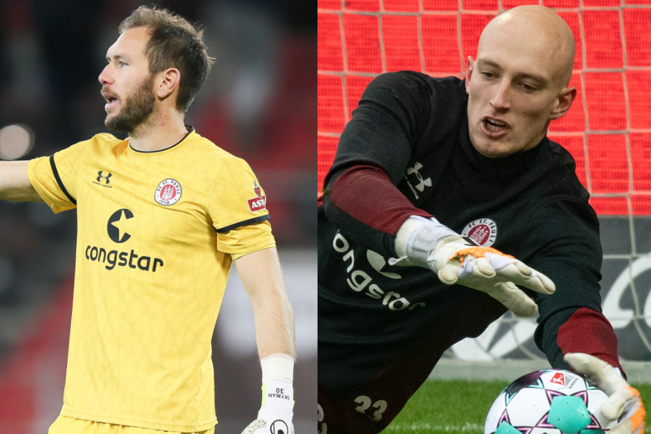 Stammtorwart Robin Himmelmann (31, l.) muss beim FC St. Pauli um seinen Platz kämpfen, aktuell hat Ersatzkeeper Sven Brodersen (23, r.) die besseren Karten.