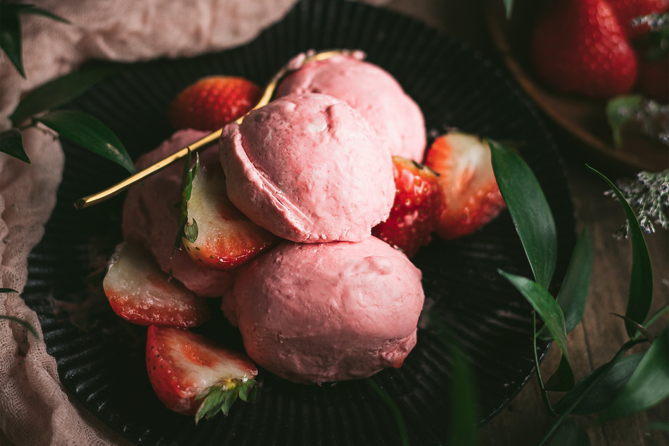 Strawberry ice cream is sweet, fresh, fruity, and delightful.