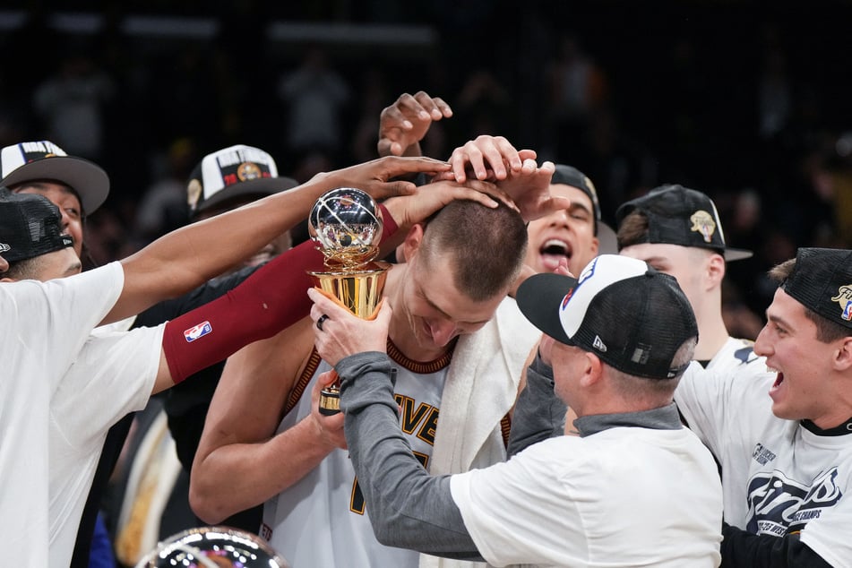 Nikola Jokić led a second-half fightback as the Denver Nuggets swept the Los Angeles Lakers to reach the NBA Finals for the first time in franchise history.