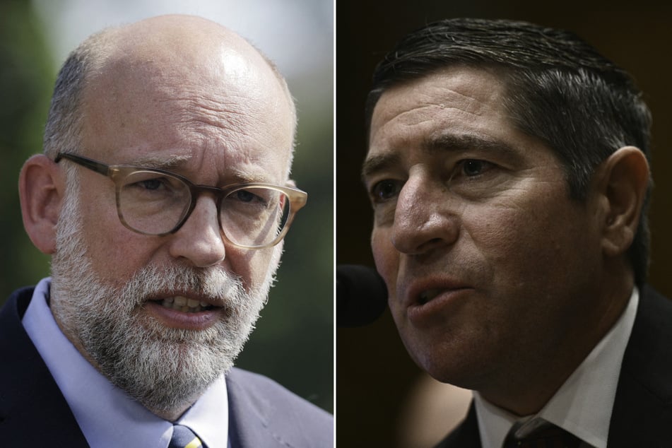 US Office of Management and Budget Director Russell Vought (l.) and US Office of Personnel Management Director Scott Kupor are named in the lawsuit aiming to prevent a mass firing of federal workers.