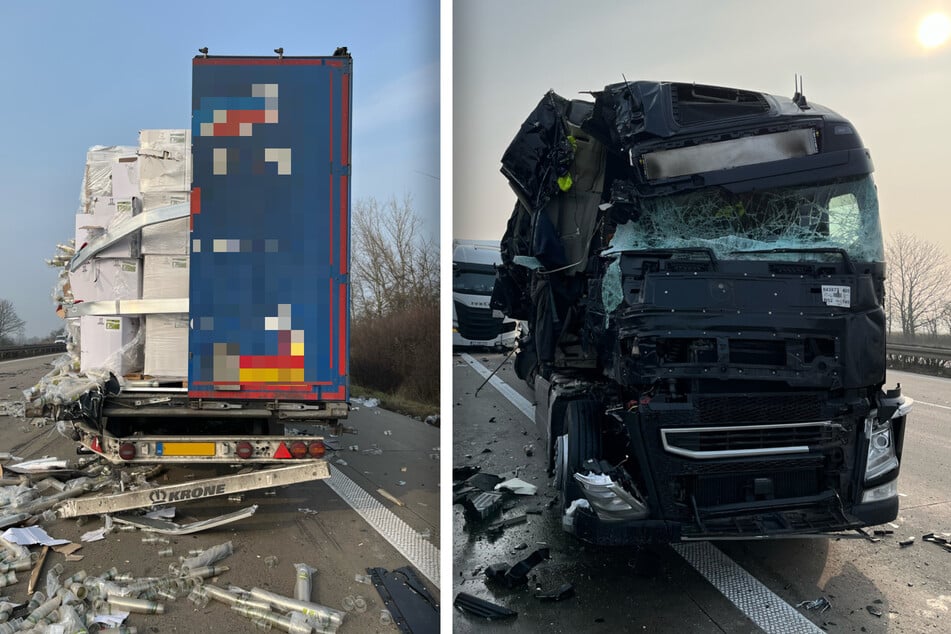 Auf der A2 waren am Morgen insgesamt sechs Lkw ineinander gekracht.