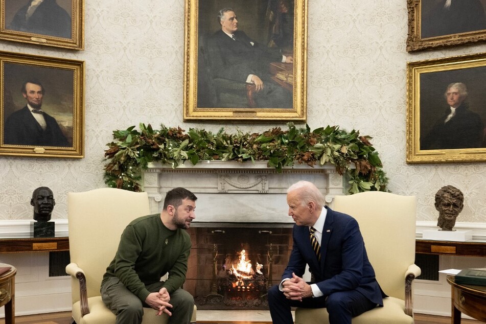US President Joe Biden (r.) and Ukrainian President Volodymyr Zelensky are set to hold their second meeting at the White House since the onset of the Russian invasion.