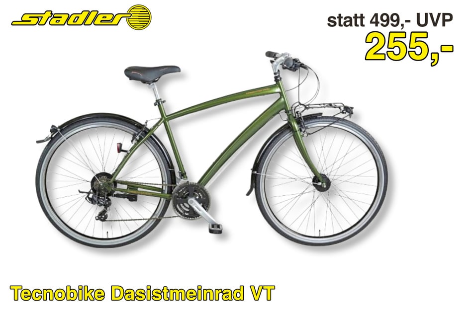 Das Tecnobike Dasistmeinrad VT
für 255 statt 499 Euro.