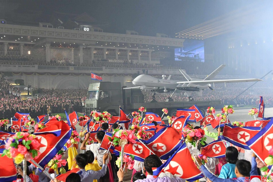 A view of a drone plane displayed during a military parade in Pyongyang, North Korea last month.