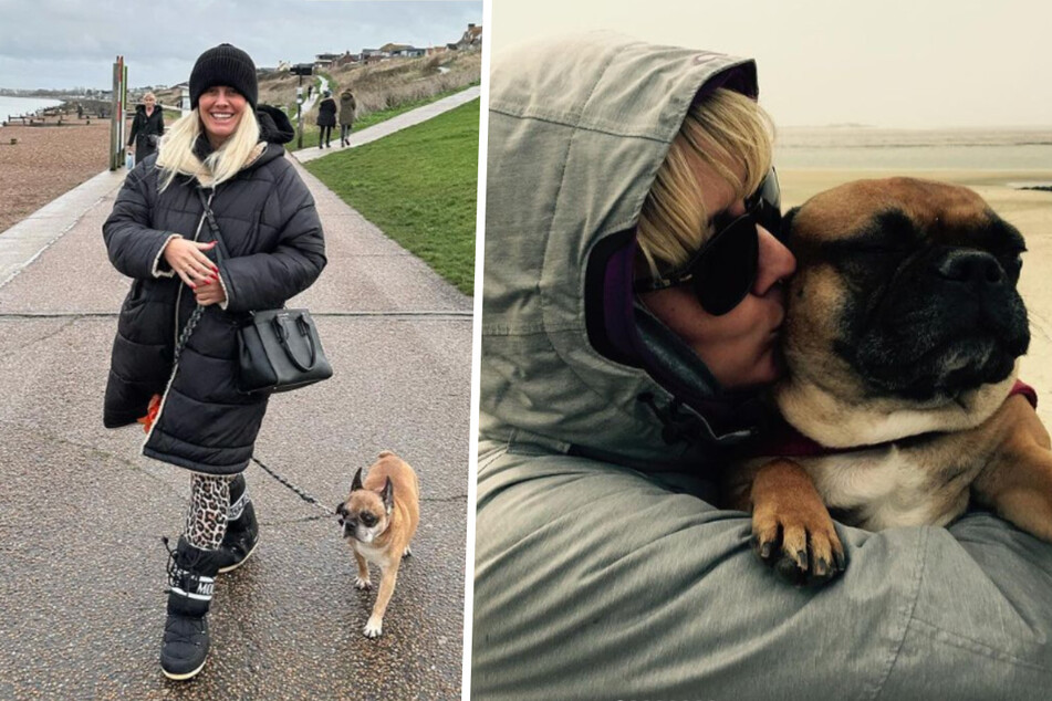 Pia Tillmann (38) muss sich schweren Herzens von ihrem Hund "Keule" verabschieden.