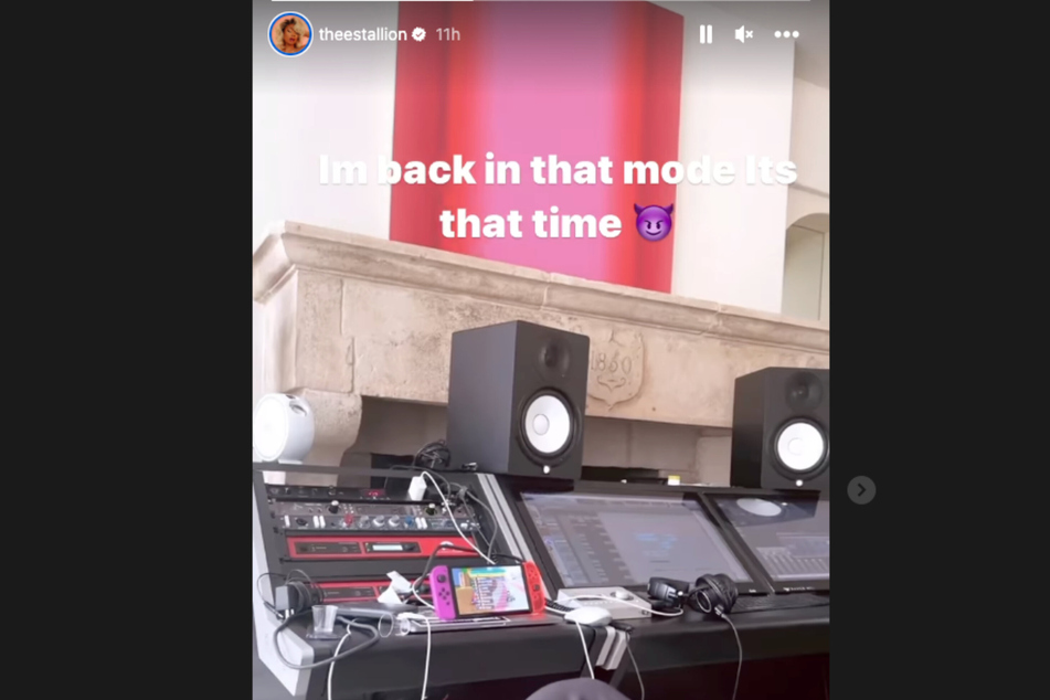 Megan Thee Stallion posted a pic that might mean the rapper is making music again.