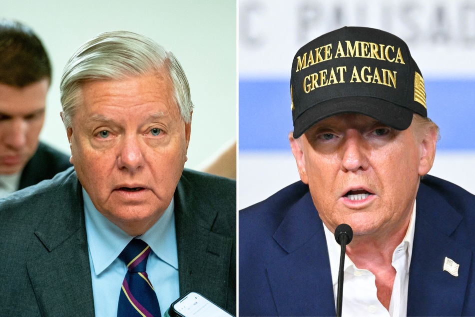 Senator Lindsey Graham (l.), a well-known MAGA Republican, recently criticized President Donald Trump's (r.) decision to issue sweeping pardons for Capitol rioters.