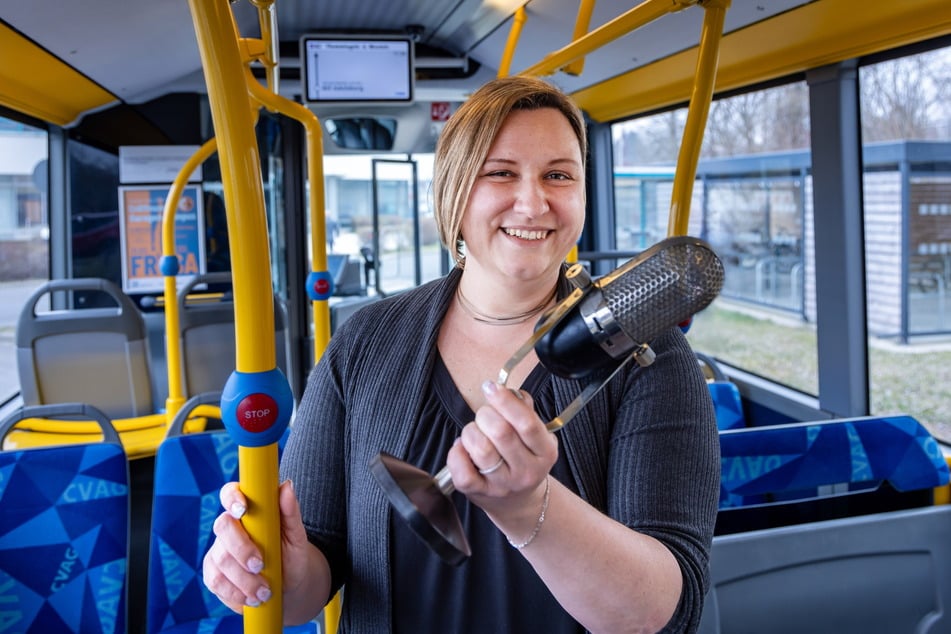 Ricarda Bonitz (38) ist die bisherige Stimme der CVAG. In Bus und Bahn sind ihre Ansagen zu hören.