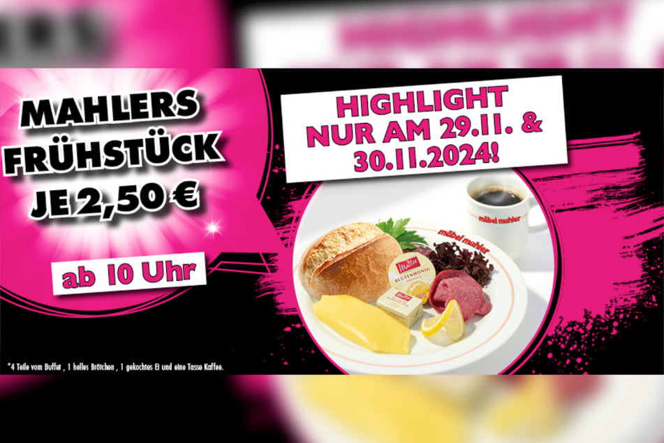 Mit dem Mahler Frühstück für nur 2,50 Euro kann der Shopping-Tag beginnen.