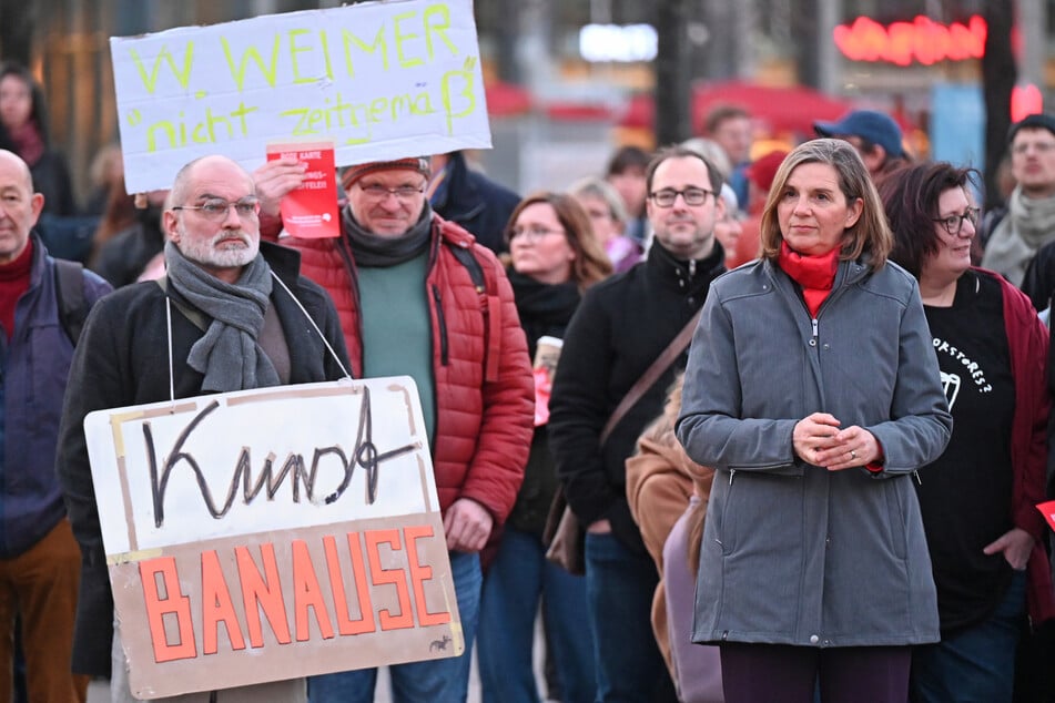 Unter den Protestierenden war auch Grünen-Politikerin Katrin Göring-Eckardt (59).