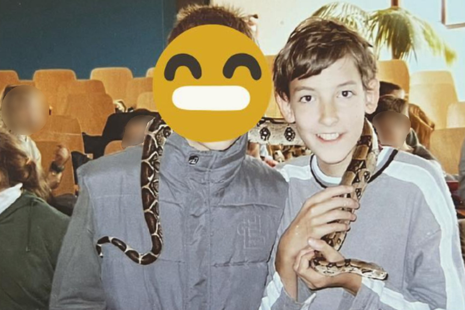 "Bares für Rares"-Star Fabian Kahl postet Kinderfoto - mit einer Schlange!