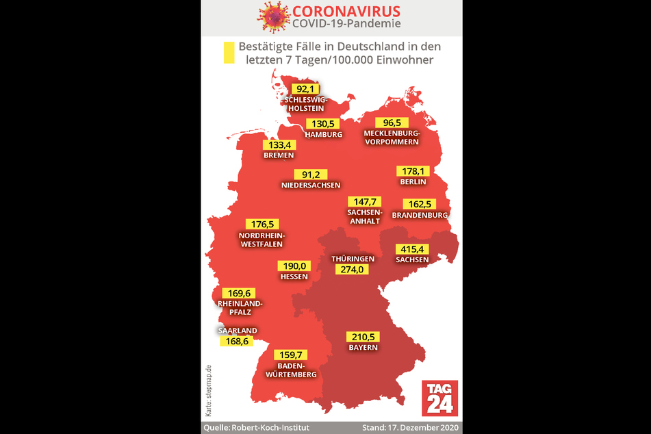 Die aktuellen Corona-Fallzahlen in Deutschland