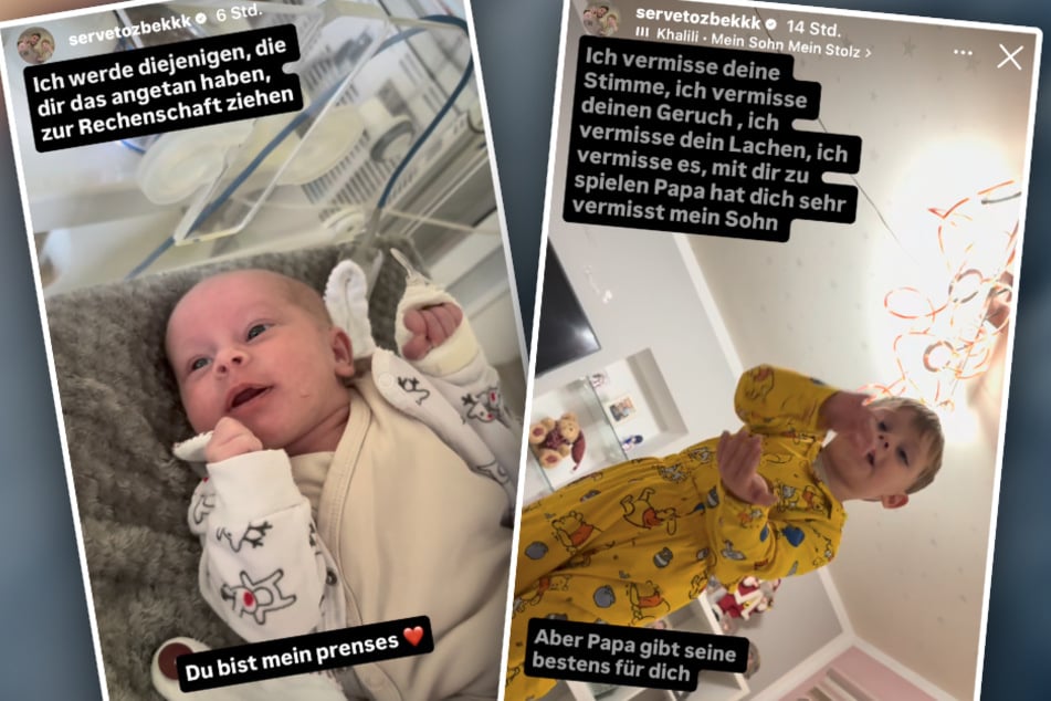 Servet hatte Aufnahmen seiner Kinder Aria (vier Wochen) und Aurelio (3) in seinen Instagram-Storys geteilt, die Fragen aufwarfen.