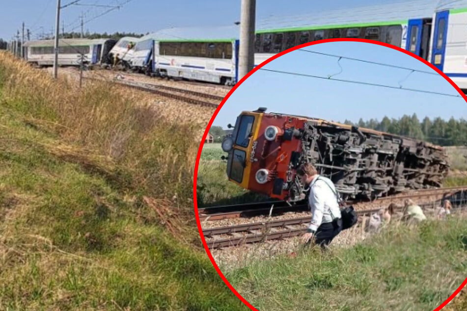 Zugunglück in Polen! Bahn erfasst Laster und entgleist