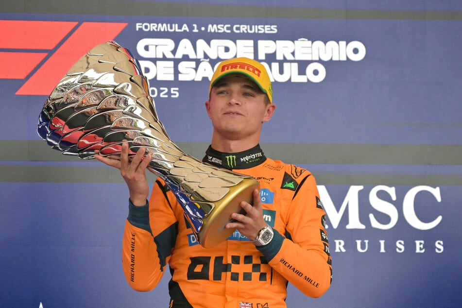Lando Norris (25) siegte auch in Brasilien und steht kurz vor seinem ersten F1-Titel.