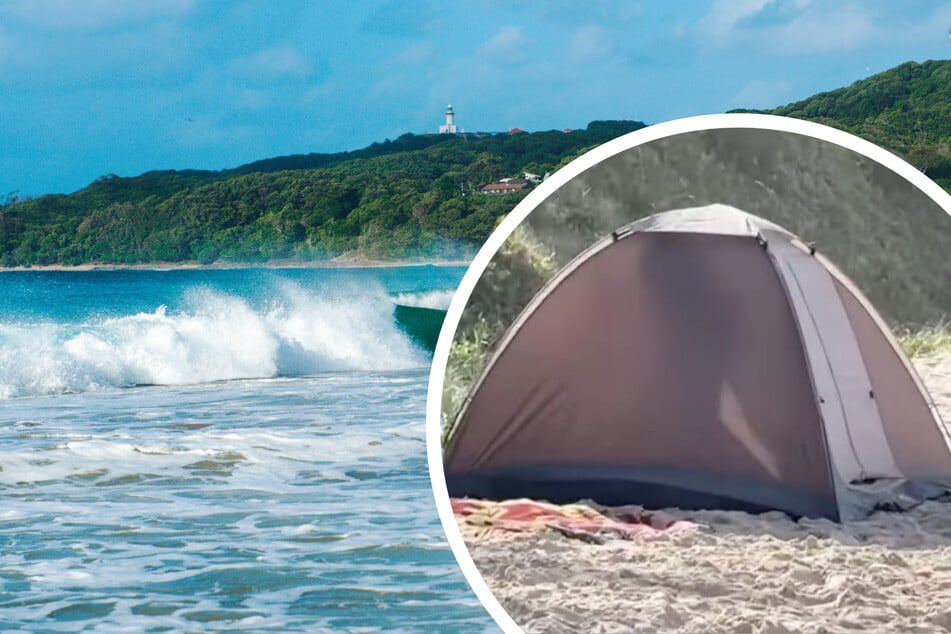 Sex am öffentlichen Strand: Paar treibt's im Zelt