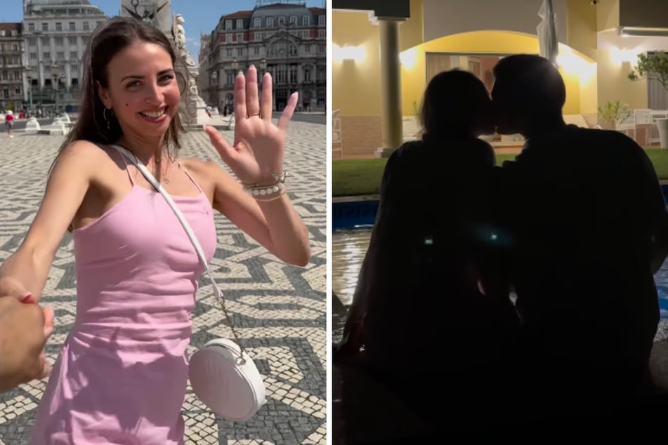 Ein strahlendes Lächeln und verliebte Blicke am Pool beweisen: Die "Let's Dance"-Ikone hat ihr privates Glück gefunden.