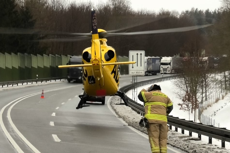 Auch ein Rettungshubschrauber kam zum Einsatz.