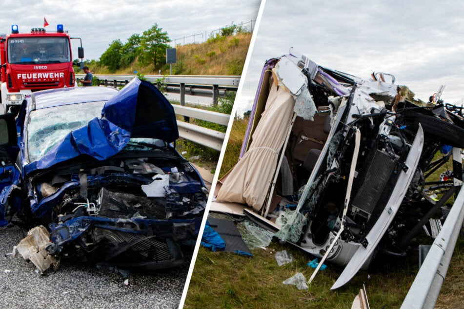 Unfall A1: Schwerer Unfall auf der Autobahn: Fahrzeuge völlig zerstört, Kinder unter den Verletzten