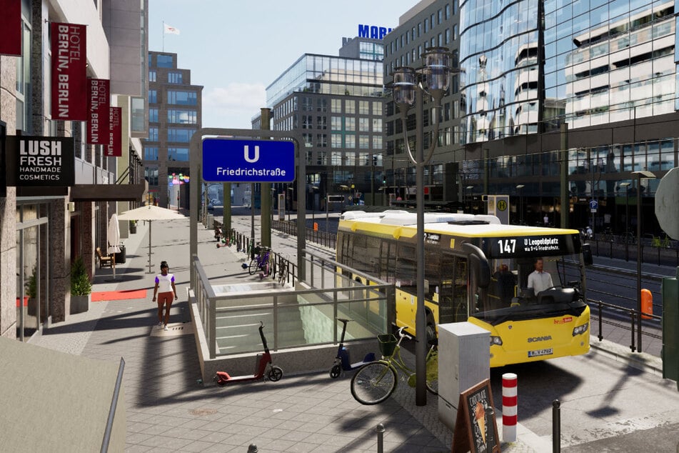 Guten Morgen, Berlin. Mit "The Bus" erkundet man die Hauptstadt im Maßstab 1:1. Im Mehrspielermodus kann man Freunde auch per Lichthupe grüßen.