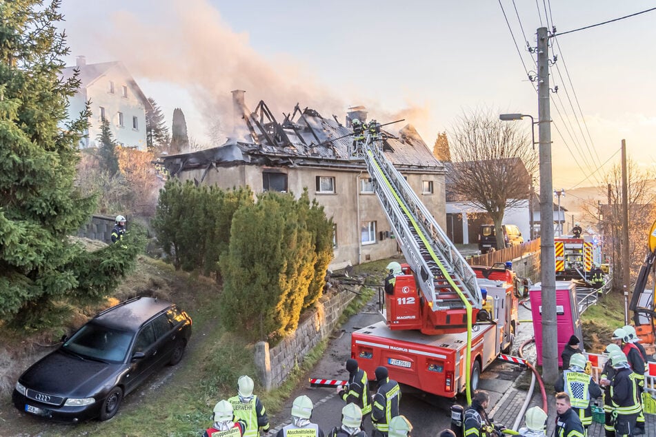 Vom Dachstuhl ist nicht mehr viel übrig geblieben.