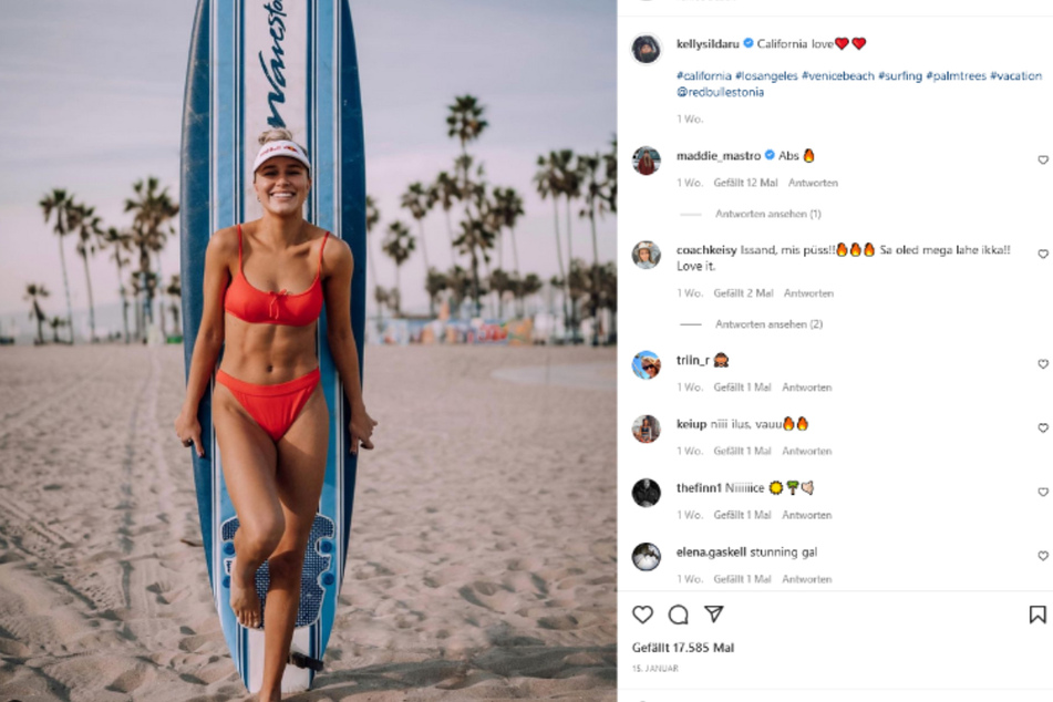 Auf Instagram zeigte sich Kelly Sildaru (19) sportlich und erotisch zugleich.