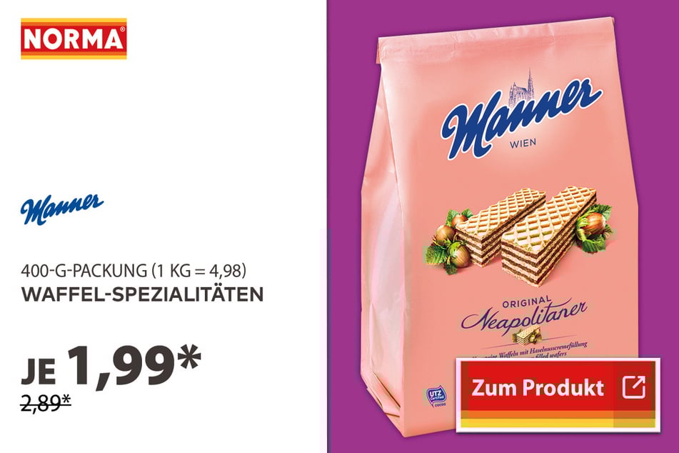 Manner Waffel-Spezialitäten für 1,99 Euro