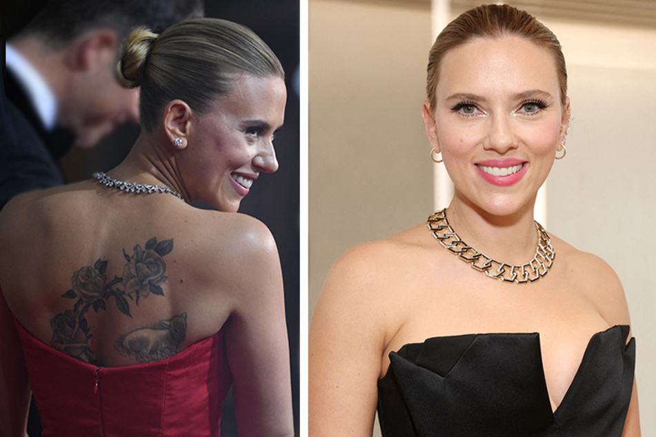Scarlett Johansson sure knows how to work her angles and show off her tattoos in style!