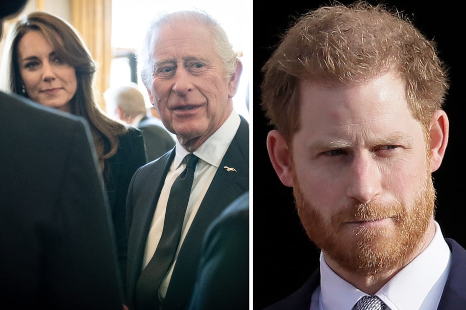 Wurde Prinz Harry (39, r.) nicht rechtzeitig über Kates (42) und Charles' (75) Gesundheitszustand informiert?