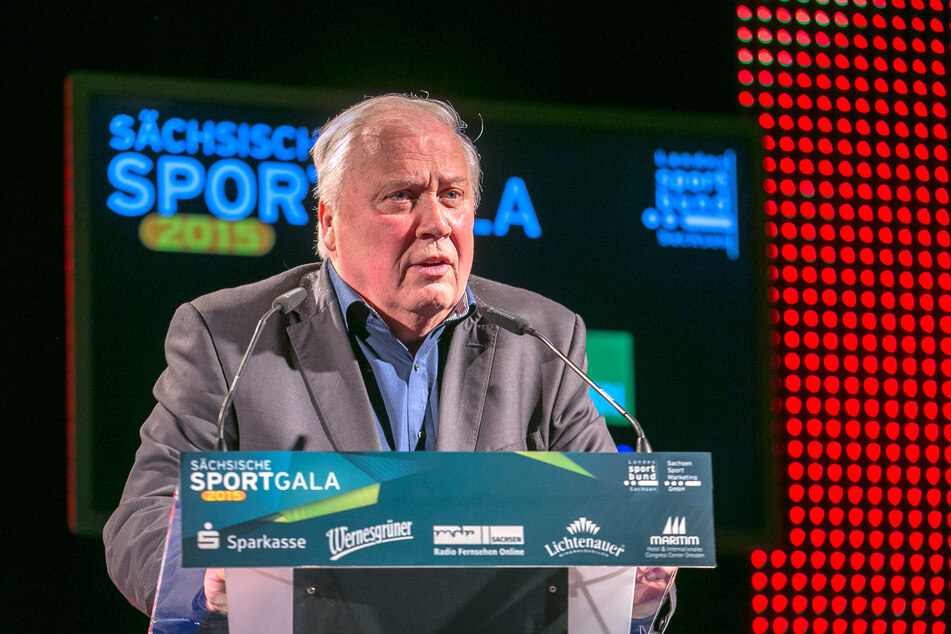 Gert Zimmermann bei der Sportlergala "Sachsens Sportler des Jahres 2014".