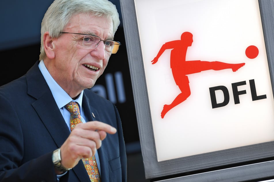 Fotomontage: Hessens Ministerpräsident Volker Bouffier hat Zweifel an den Corona-Auflagen der DFL geäußert.
