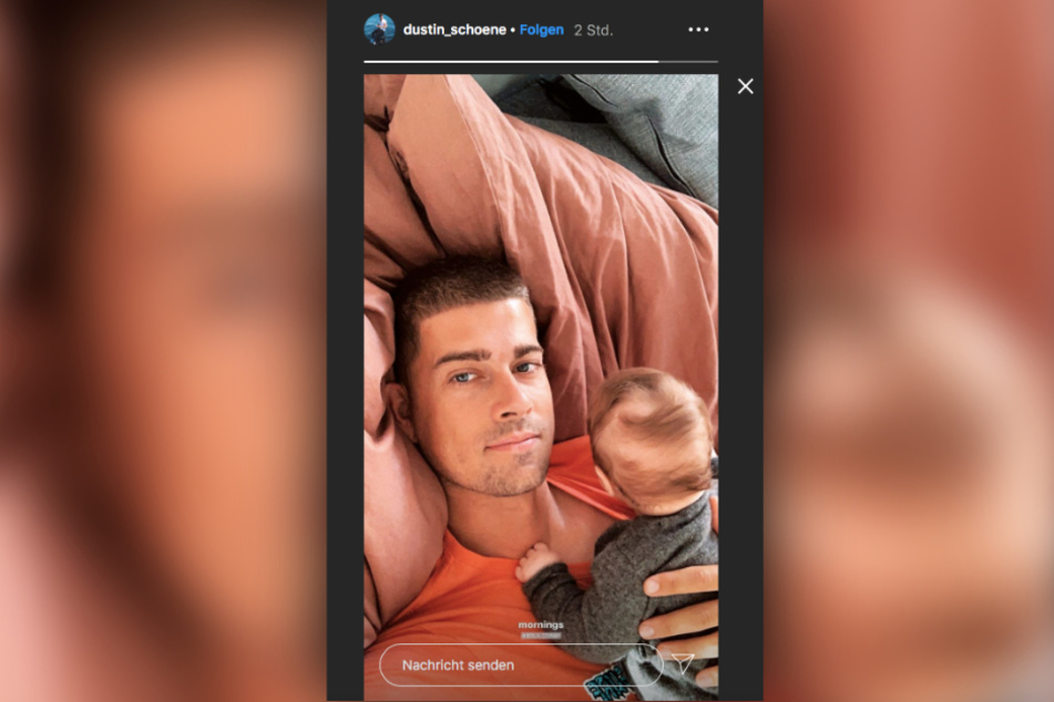 Dustin Schöne (35) teilte auf Instagram einen Schnappschuss mit Baby Zoe.