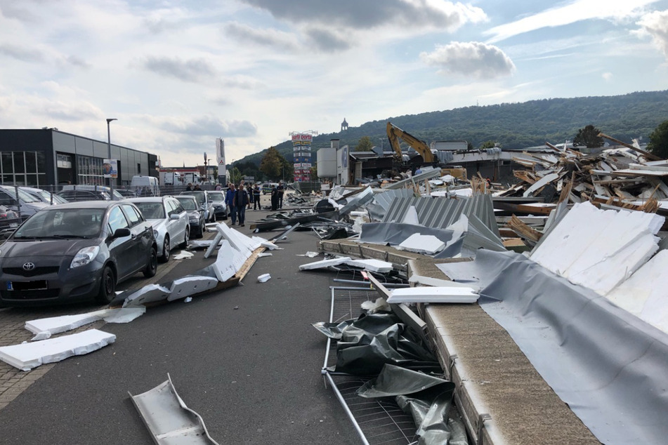 Zum Glück wurde beim Einsturz der Gebäudewand niemand verletzt.