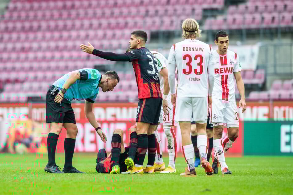 Kölns Sebastiaan Bornauw verursachte gegen Frankfurt einen Foulelfmeter.