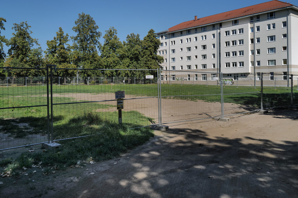 Auch neben dem Sachsenplatz laufen die Bauvorbereitungen bereits.