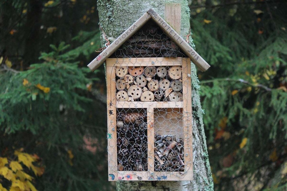 Ein Insektenhotel ist schnell gebaut, kann aber auch käuflich erworben werden.