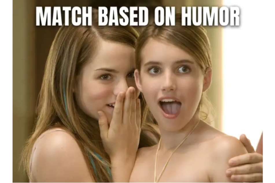 Schmooze fittingly featured a meme on their website to promote their new dating app.