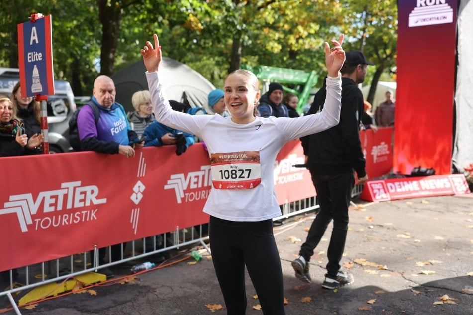 Nelly Herold beendete dem 10-Kilometer-Lauf als erste Frau.