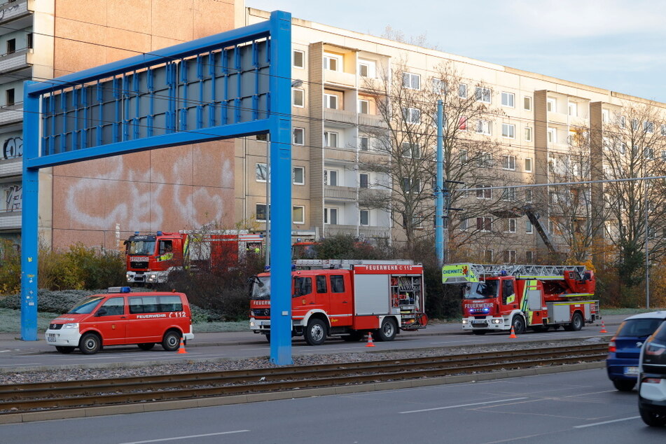 Feuerwehreinsatz an der Zwickauer Straße.