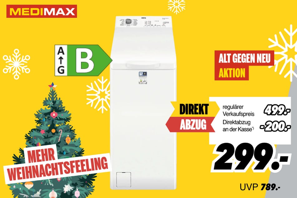 AEG-Waschmaschine für 299 statt 789 Euro.