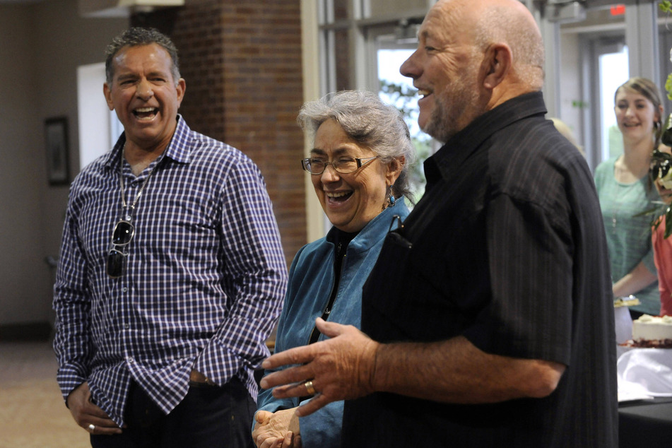 Farris Wilks (r.) and his brother Dan Wilks (l.) – two Texas billionaires who have given millions to conservative candidates and causes – laugh with their sister Beth Maynard.