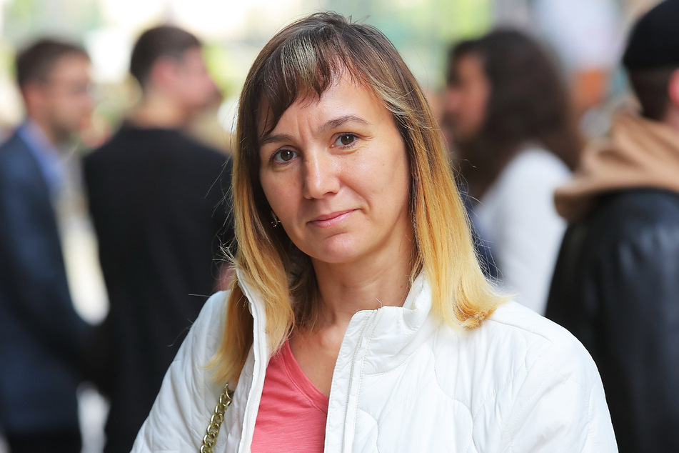 Svetlana Chumak (42) floh mit ihren zwei Kindern aus der Ukraine, sucht nun eine Arbeit in Dresden.