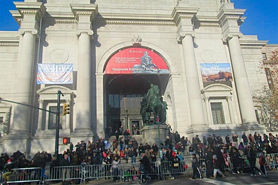 Spectators normally gather for the Macy's Thanksgiving Day Parade outside the Museum of Natural History.