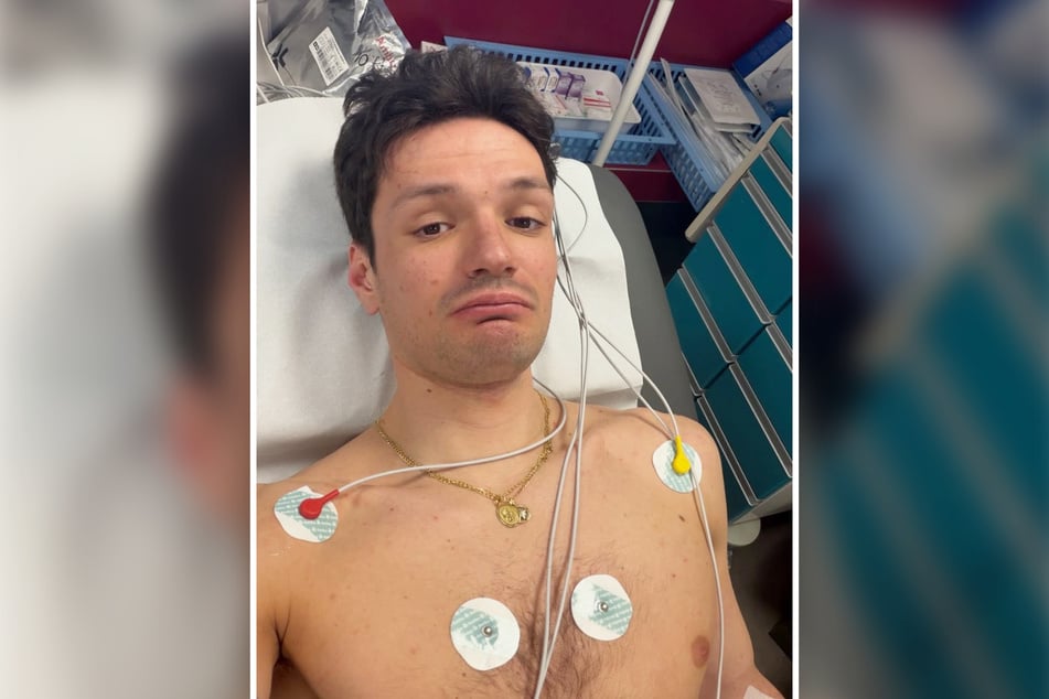 Tommaso Giacomel teilte auf Instagram ein Bild aus dem Krankenhaus mit seinen Followern.