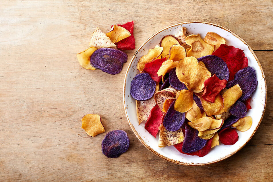 A colorful variety of vegetables can also become a crunchy snack.